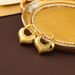 Kupferplattierte echte Goldbarren-Herzohrschnalle, einfache übertriebene, kalte und distanzierte Metallohrringe, Pfirsichherz,_voghion.com