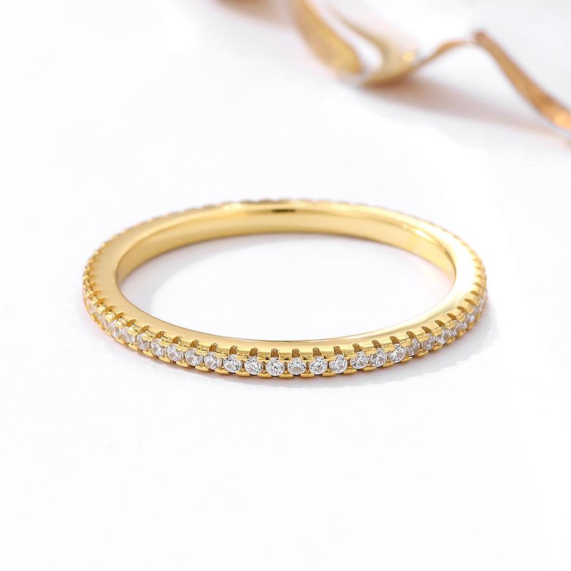 Hot Selling Pure Silver Colorful Zircon Micro Paved Full Diamond Ins Ring For Women Fashionable Elegant Jewelry_voghion.com