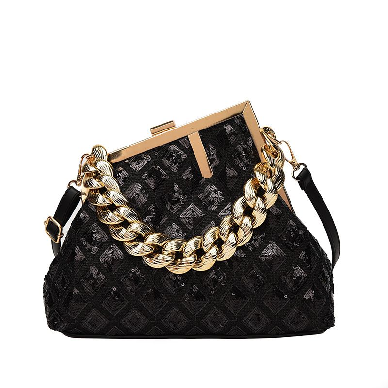 2023 Fashion New Women's Chain Handbag Sequin Design Everything Single Shoulder Bag Crossbody Bag_voghion.com