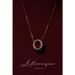 Collana in argento sterling placcato oro con rubino, squisita, retrò, semplice, versatile, elegante, zircone rosso melograno_voghion.com
