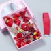 Kinderkleidung, 18-teiliges Set, tragbare Geschenkbox, Haarseil, Prinzessin, kleines Mädchen, Haarseil, Baby-Haarspange, Geschenkbox-Set_voghion.com