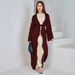 Women's Clothing New Muslim Belt Bow Robe Fashionable And Elegant Dress Banquet_voghion.com