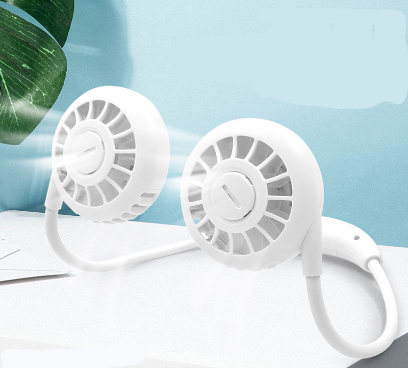New Fourth Generation Hanging Bladeless Portable USB Rechargeable Lazy Sports Neck Fan_voghion.com