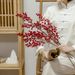 Fiore simulato 6 teste ricchezza frutto rosso agrifoglio produttore decorazione casa matrimonio fiore all'ingrosso MW61209_voghion.com