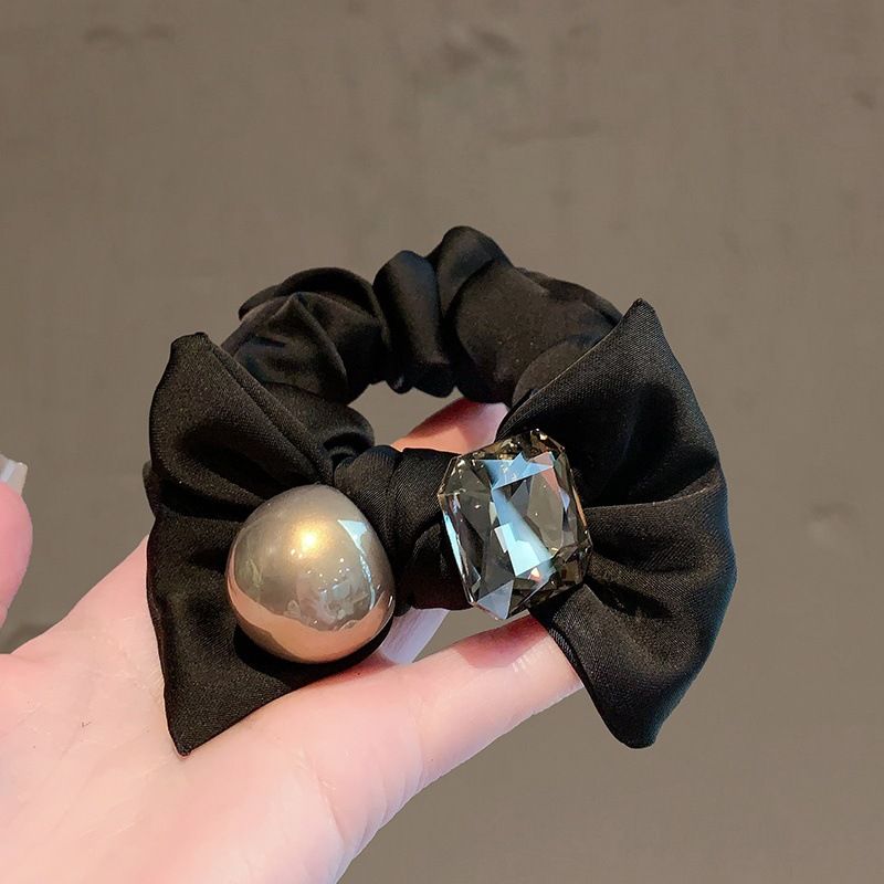High End Bow, Pearl Square Diamond Tie, Loop, High Ponytail Rope, Meatball, Scalp Tendon, Women's Hair Tie Rope_voghion.com