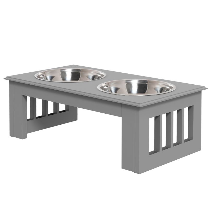 Hunde-Futterstation Rutschfest, 44x15cm, Grigio, 0,9L Pro Napf_voghion.com