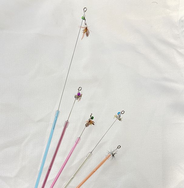 New Handmade Telescopic Sound Toy Small Flying Insect Cat Teaser Wand 1_voghion.com