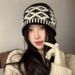 Cappello da pescatore lavorato a maglia con motivo a rombi e design di nicchia coreano, per donne, autunno e inverno, caldo_voghion.com