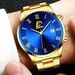 Fashion Mens Gold Watches Luxury Minimalist Quartz Wrist Watch Men Business Casual Calendar Watch Reloj Hombre_voghion.com