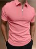 Heren poloshirt effen kleur korte mouwen revers t-shirt casual fit tops Europese en Amerikaanse herenkleding_voghion.com