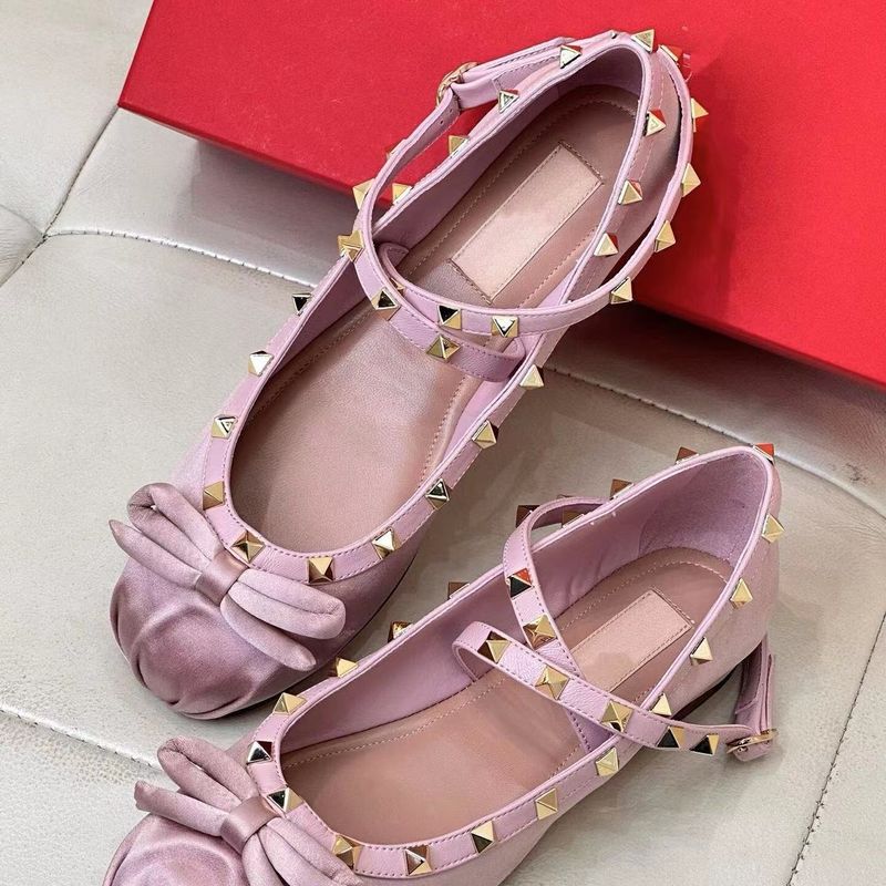 High Version 24 Early Spring V Family Ballet With Rivets, Bows, Flat Bottoms, And Versatile Mary Jane Single Shoes For_voghion.com