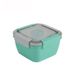 Convenient lunch lunch box for office workers and students Double-layer compartment square four-sided buckle plastic sealed lunch box_voghion.com