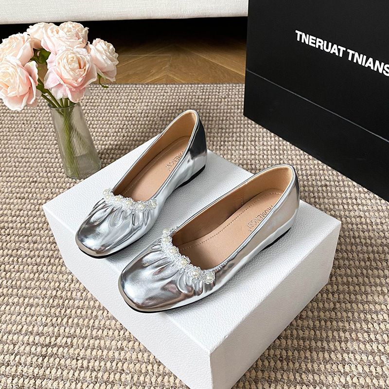 7228 Huidong Yixin Da New French Ballet Flat Slip-On Shallow Mouth Internal Height Increase Single Shoes_voghion.com
