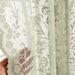 Lace Sheer Curtains – Vintage Floral Voile Drapes For Windows, 100% Polyester, White & Mint Green, 4 Sizes – Boho Chic Room Decor_voghion.com
