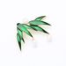 Simple Oil Drop Blue And Green Bamboo Leaf Brooch Temperament Anti-light Imitation Pearl Pin Men's And Women's Models_voghion.com