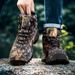 High-Top-Stiefel Herren Anti-Rutsch-Schnürschuhe Stoßdämpfende Freizeitschuhe Herren Verschleißfeste Outdoor-Komfortable Wanderschuhe Herren_voghion.com