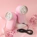 Rasoio per tessuti USB – Levapelucchi elettrico per vestiti e maglioni | Rasoio compatto in ABS con luce LED (con spina, rosa/verde)_voghion.com