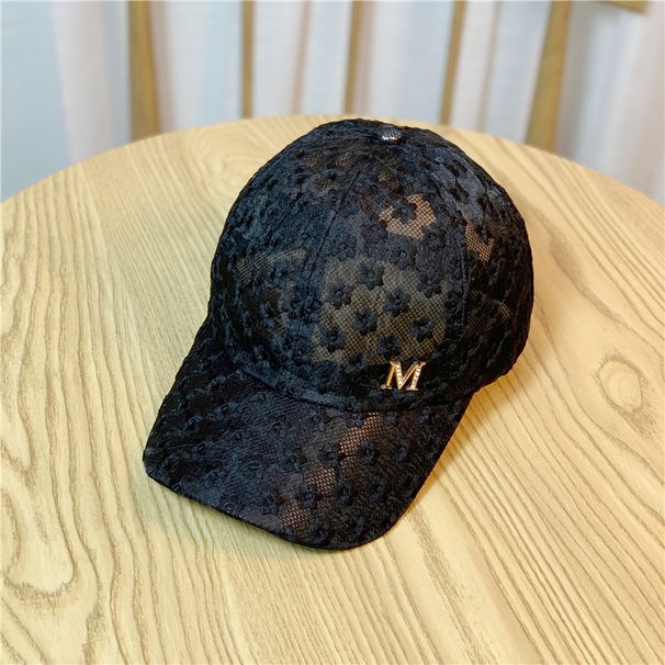 Ny ihålig andningsbar barn sommar spetsblomma basebollkeps för shopping mode mångsidig casual solskydd och_voghion.com