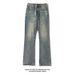 White Base Wide-Leg Distressed Jeans – Hochelastisches Polyester, Übergröße (M-5XL) – Helle Waschung/Schwarz_voghion.com