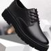 2024 Spring Large Head Business Casual Lace-up Soft Sole Versatile Formal Black Men's Leather Shoes Non-slip_voghion.com