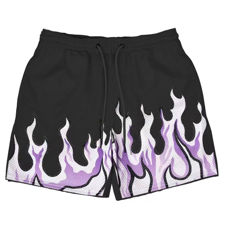Teenager a Jonge Männer Moud brandnei Véier-Punkt-Shorts fir Männer Joint Flame Shorts Fitness Sport Laf Schnelldréchnend Basketball Shorts_voghion.com