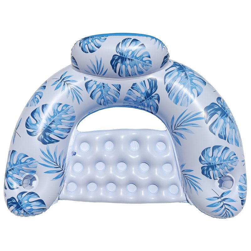 Pool & Zubehör Aufblasbarer Pool-Loungesessel mit abnehmbarem Baldachin, U-förmiger Rückenlehne, extra dickes schwimmendes Floß für Erwachsene_voghion.com