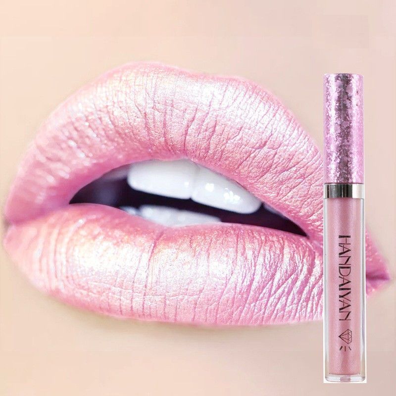 Negozio di bellezza Colori Glitter metallici 4 Rossetto liquido Trucco Lucidalabbra metallizzato impermeabile Tazza antiaderente a lunga durata S_voghion.com