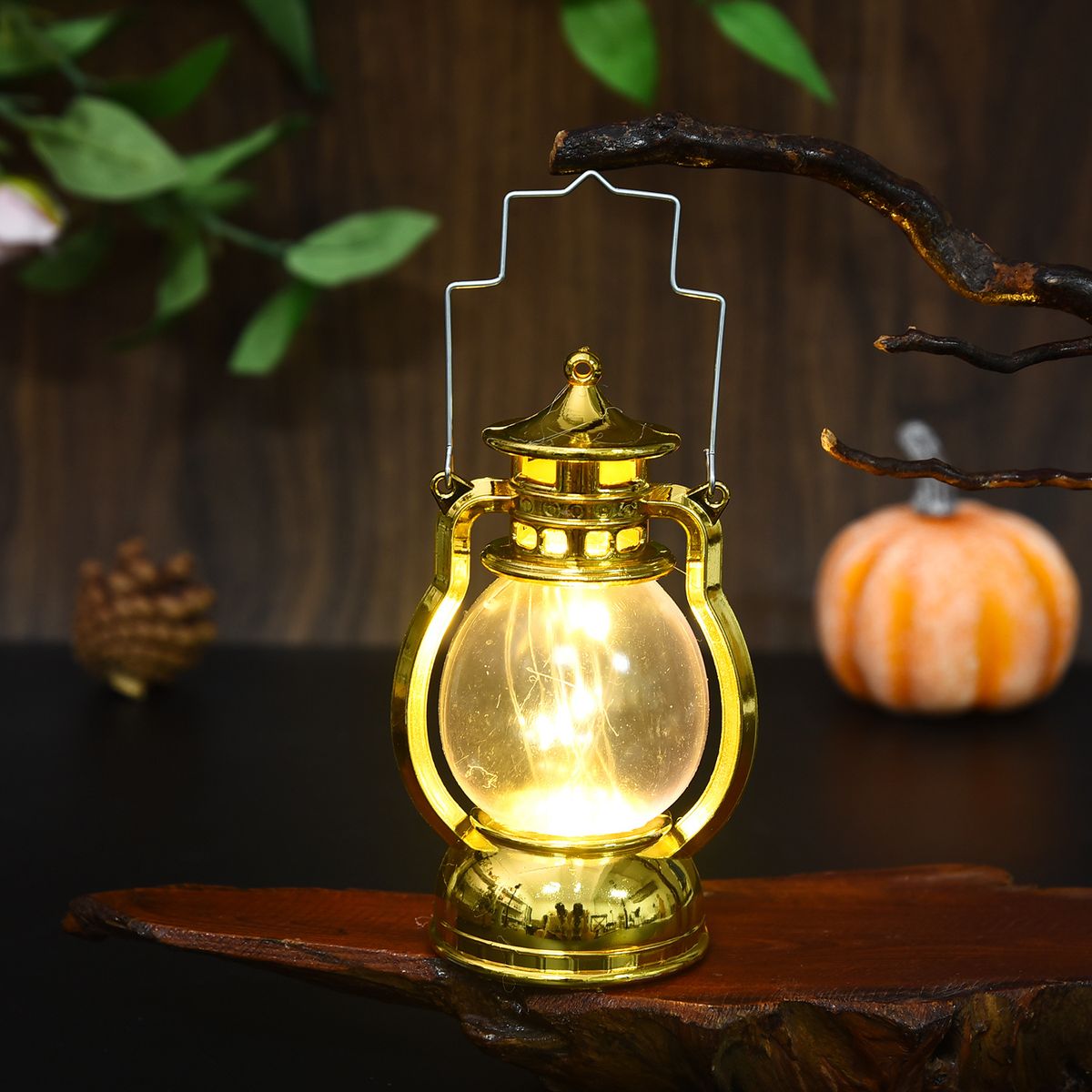 Bärbar liten oljelampa för juldekoration LED-ponnylampa_voghion.com