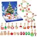 Christmas Jewelry Making Christmas Advent Calendar Gift Box Set 24 Grid Advent Children's Bracelet DIY Blind Box Holiday Gift_voghion.com