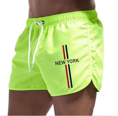 Pantaloncini da surf da uomo ad asciugatura rapida con stampa alla moda - Leggeri e traspiranti, ideali per corsa, ciclismo, boxe e spiaggia. Tessuto in poliestere._voghion.com