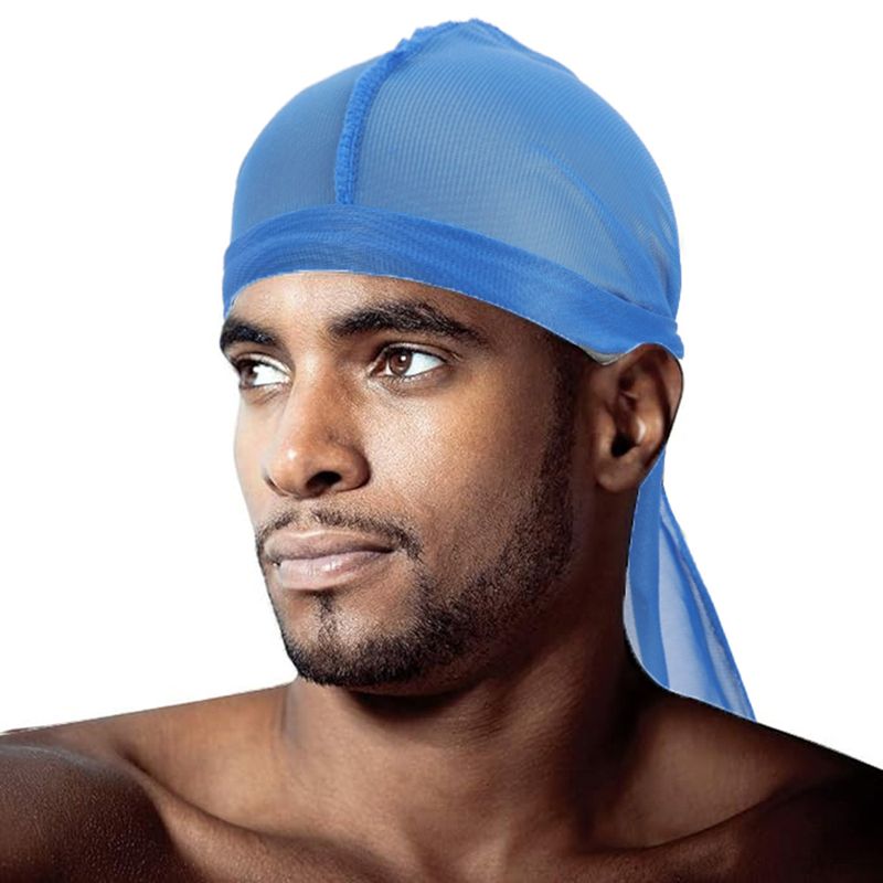 Herren-Kopftuch, Kettengestrickt, langer Schwanz, Stirnband für Street-Basketball, schweißabsorbierend, Hip-Hop, elastisch, Rap, Street Dance, trendig_voghion.com