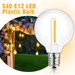 G40 LED-Glühfadenlampe – Edison-Stil, E12-Sockel, 120 V, Vintage, wasserdicht, bruchsichere Kunststofflampe_voghion.com