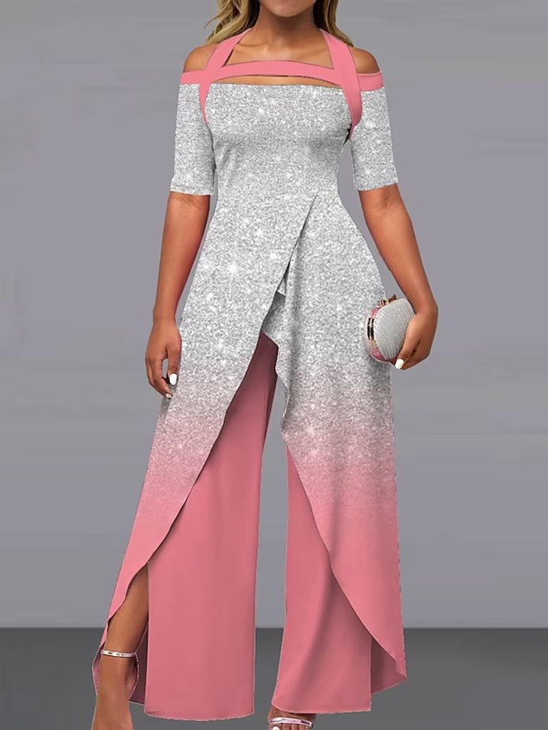 Women's fashion sexy off-shoulder printed casual wide-leg jumpsuit for women_voghion.com