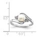 Sterling Silver Rhodium 6mm FW Cultured Button Pearl & Diamond Ring_voghion.com