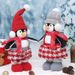 Adjustable Christmas Penguin Plush Toy - Festive Red & Gray Hat Decor For Home, Office, And Holiday Displays_voghion.com