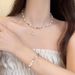 Collana di perle con lettera a margherita colorata per donna 2023, collana primaverile ed estiva, collana con clavicola dolce della foresta, nuovo stile_voghion.com