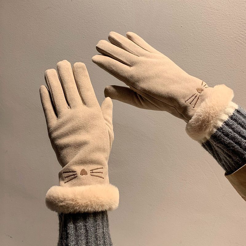 Winterpluche handschoenen, warme handschoenen, sporthandschoenen, huidvriendelijke en warme pluche stof, die u een comfortabele draagervaring biedt
_voghion.com