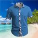 Summer Men's Wear Hawaiian Holiday Leisure Digital Printing Contrast Color Men's Short Sleeved Shirt_voghion.com