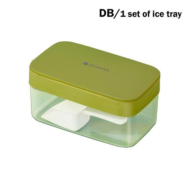 Runde Eiswürfelschale mit Aufbewahrungsbox, Schnellverschluss, Eiswürfelformen für Partys, Bars, Küchen, quadratischer Behälter, Sommer-Kaltgetränke-Set_voghion.com