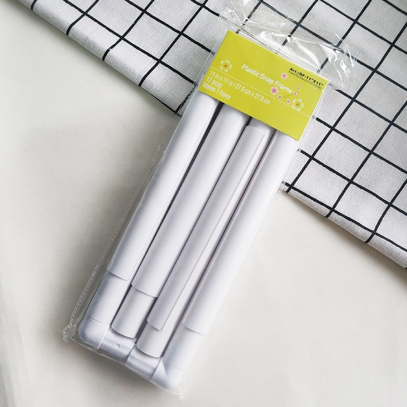 1Pcs 11Inch Embroidery Frame White Clip-On Embroidery Bandage Cross Thread Square Diy Embroidery Square_voghion.com