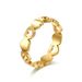 Simple light luxury hollow heart shaped titanium steel female ring ring fashionable commuting wear accessories_voghion.com