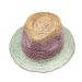 Natural raffia crochet straw hat color matching small hat casual striped Rayleigh wind short brimmed top hat_voghion.com
