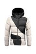 Men's Lightweight Winter Jacket With Graphene Lining, Contrast Color Design, Thickened Hooded Zip-Up Coat For Casual & Outdoor Activities_voghion.com