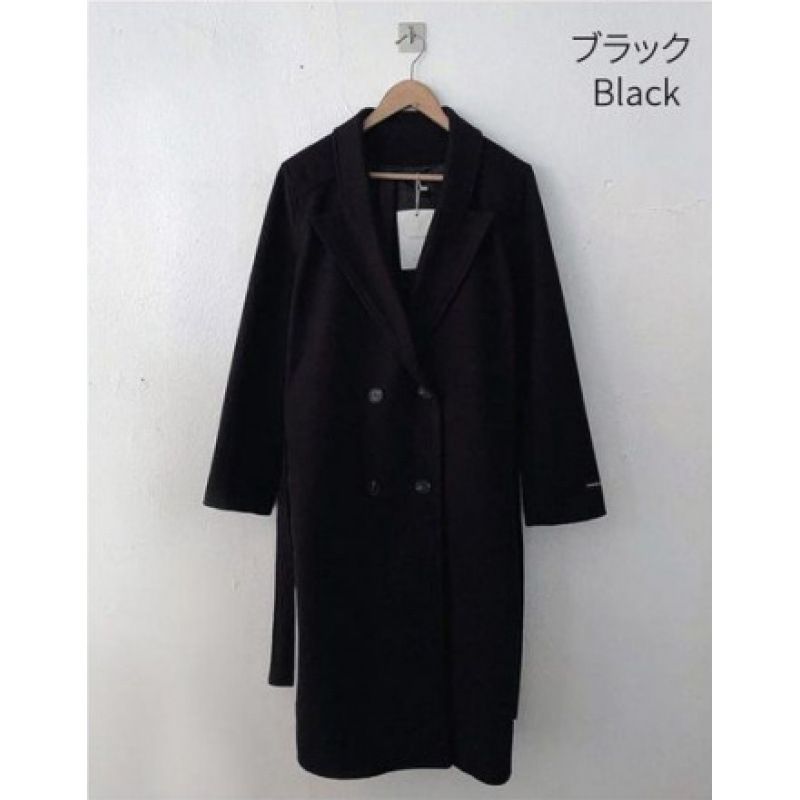 Women's Wool Blend Coat With Belt - Oversized Casual Trench Coat For Autumn Winter, Khaki & Black_voghion.com