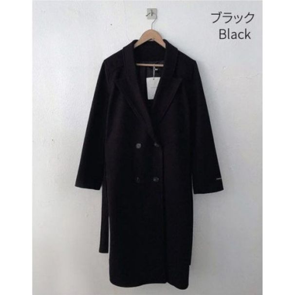 Women's Wool Blend Coat With Belt - Oversized Casual Trench Coat For Autumn Winter, Khaki & Black_voghion.com