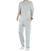Summer Ice Silk Short sleeved Pants Set Men, Loose Large, Cool, High end Two piece Set, One set for Middle aged and_voghion.com