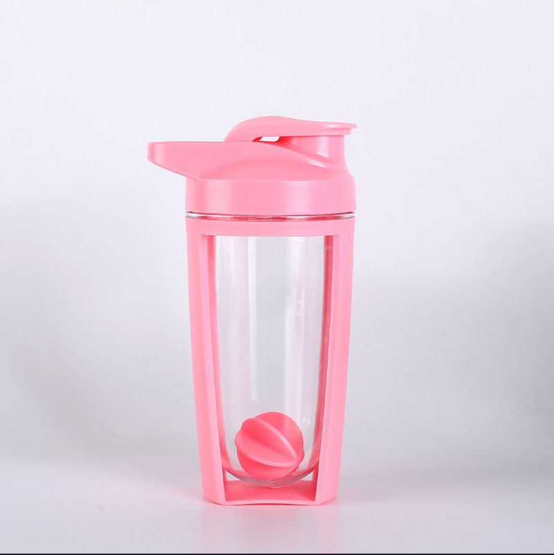 500ML taşınabilir çift katmanlı plastik shake bardağı ölçekli milkshake protein tozu fitness spor hediye su bardağı_voghion.com