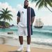 Men's Clothing Plus Size Fashion T Shirt Shorts Suit Coconut Tree 3D Digital Printing Casual Beach Pants Suit_voghion.com