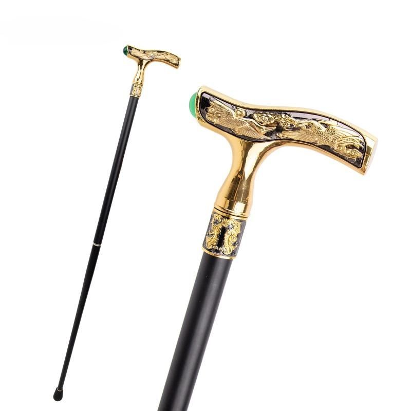 Crane Walking Cane Green Gemstone Fashion Decorative Walking Stick Gentleman Elegant Cosplay Cane Knob Crosier 93cm_voghion.com
