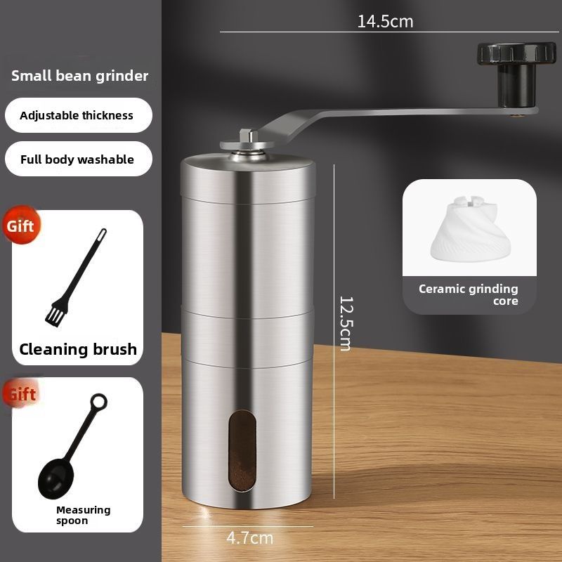 INO Kranklı Paslanmaz Çelik Taşınabilir El Tipi Ev Kahve Çekirdeği Öğütücü_voghion.com
